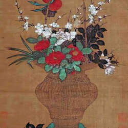 《花篮图-冬》南宋 李嵩绘