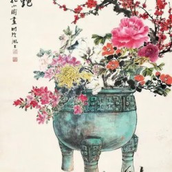 孔小瑜博古花卉(插花）赏析